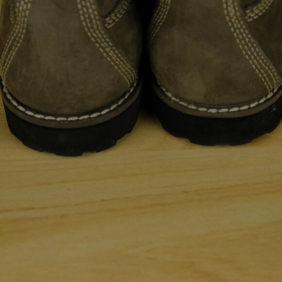 Timberland Boots Womens 4 Gray Green Suede Lace Up Fleece Lined - Picture 6 of 9